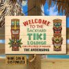 Personalized Tiki Lounge Piece Of Paradise Customized Wood Rectangle Sign