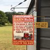 Personalized Tractor Barn Rules Customized Classic Metal Signs
