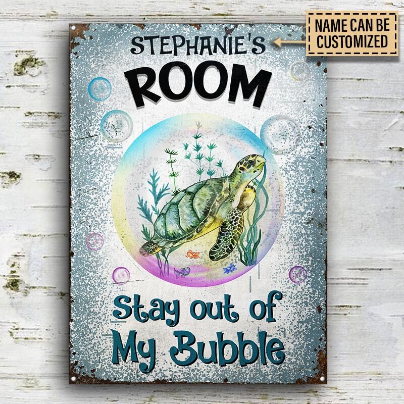 Personalized-Turtle-Stay-Out-Customized-Classic-Metal-Signs-2 Personalized Turtle Stay Out Customized Classic Metal Signs 2