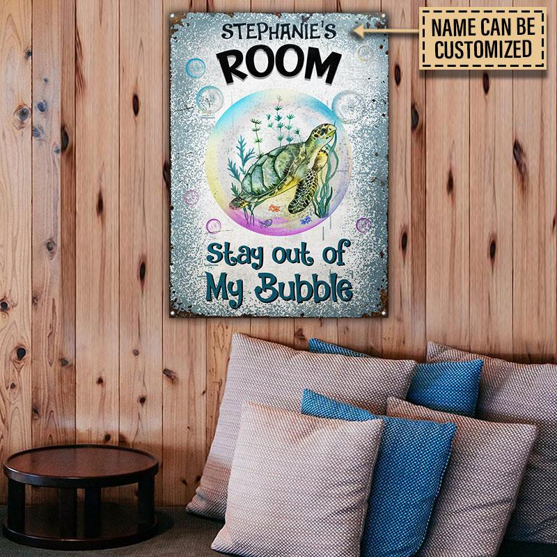 Personalized Turtle Stay Out Customized Classic Metal Signs
