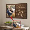 Personalized Wall Art: Today I Choose Joy James 1:2 Custom Canvas Print