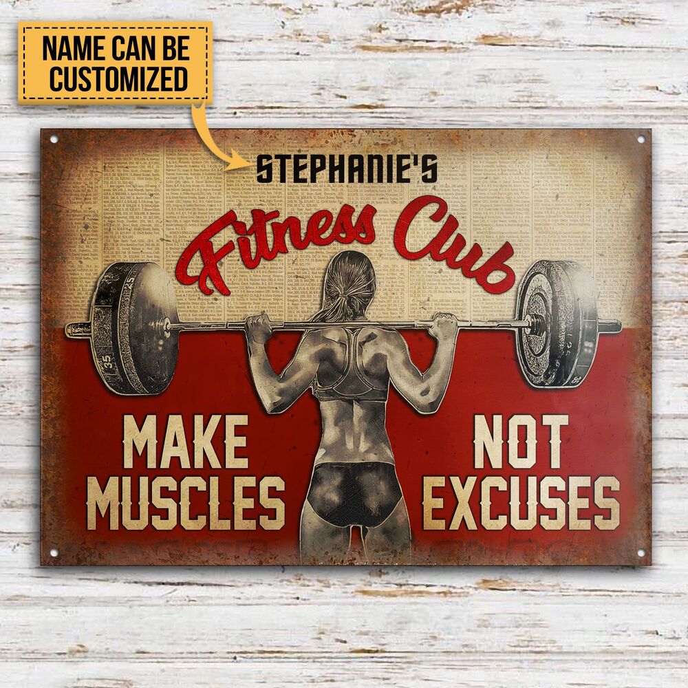 Personalized-Weightlifting-Woman-Fitness-Club-Customized-Classic-Metal-Signs-2 Personalized Weightlifting Woman Fitness Club Customized Classic Metal Signs 2
