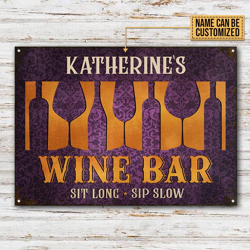 Personalized-Wine-Bar-Wine-Glasses-Customized-Classic-Metal-Signs-2 Personalized Wine Bar Wine Glasses Customized Classic Metal Signs 2
