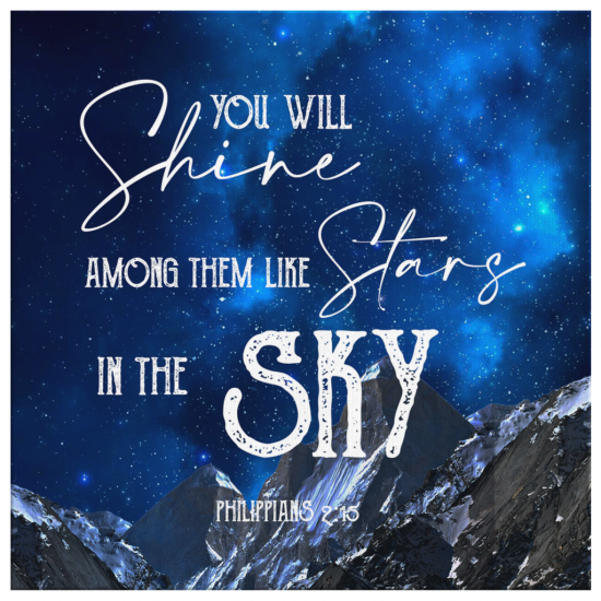 Philippians 215 You Will Shine Among Them Like Stars In The Sky Canvas Wall Art 2