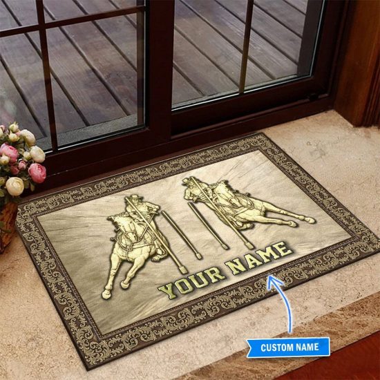 Pole Bending Personalized Custom Name Doormat Welcome Mat