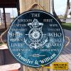 Pontoon Ocean Captain First Mate Custom Wood Circle Sign