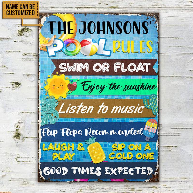 Pool-Rules-Swim-Or-Float-Custom-Classic-Metal-Signs-2 Pool Rules Swim Or Float Custom Classic Metal Signs 2