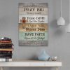 Pray Big Worry Small Trust God Have Faith Canvas Print - Christian Wall Art