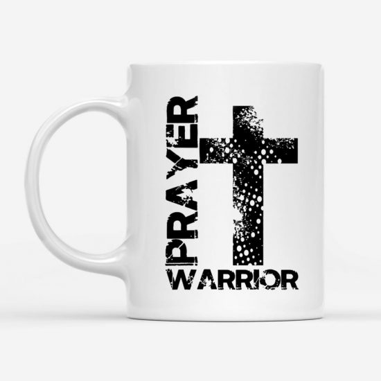 Prayer Warrior Big Cross Coffee Mug 1