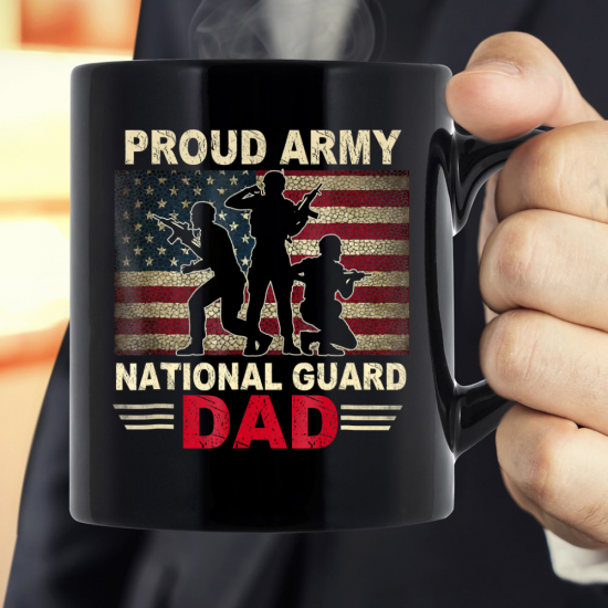 Proud Army National Guard Dad Mug