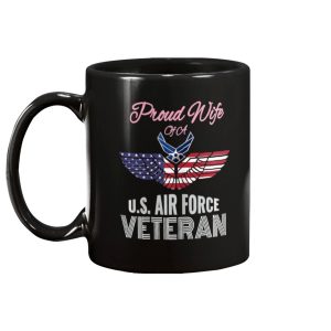 Proud Wife Of US Air Force Veteran Patriotic Military Spouse Mug 2