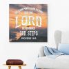 Proverbs 16:9 We Can Make Our Plans But The Lord Determines Our Steps Canvas Wall Art