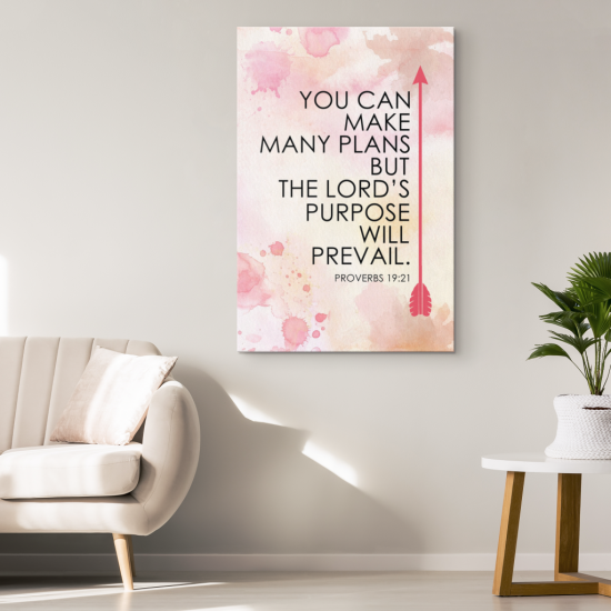 Proverbs 1921 You Can Make Many Plans But ...Canvas Wall Art 1