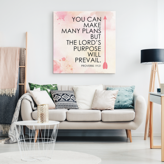 Proverbs 1921 You Can Make Many Plans But... Canvas Wall Art 1