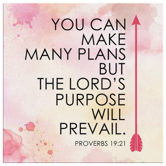 Proverbs 1921 You Can Make Many Plans But... Canvas Wall Art 2