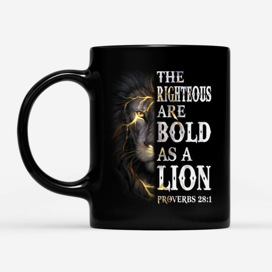 Proverbs 281 The Righteous Are Bold As A Lion Coffee Mug 1