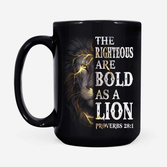 Proverbs 281 The Righteous Are Bold As A Lion Coffee Mug 2