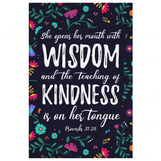 Proverbs 3126 She Opens Her Mouth With Wisdom Canvas Wall Art 2