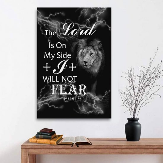 Psalm 118:6 The Lord Is On My Side Canvas Wall Art