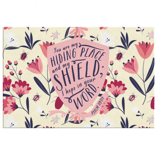 Psalm 119114 Esv You Are My Hiding Place And My Shield... Canvas Wall Art 2 1