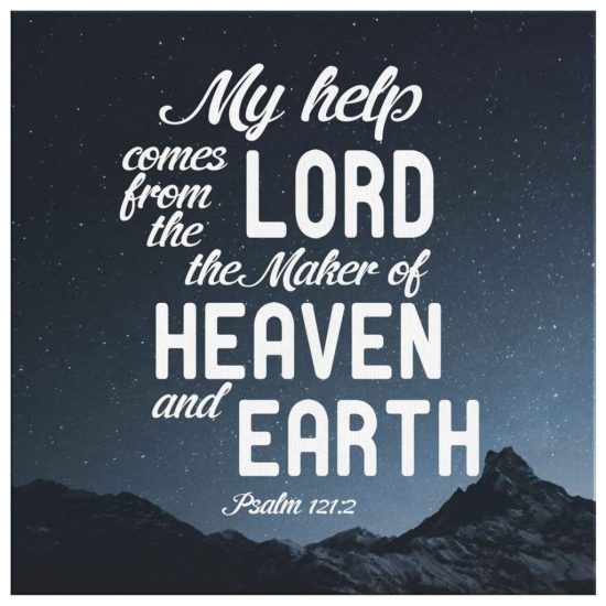 Psalm 1212 My Help Comes From The Lord Bible Verse Wall Art Canvas 2