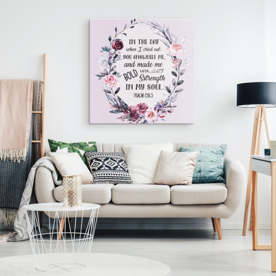 Psalm 1383 In The Day When I Cried Out Canvas Wall Art 1 1