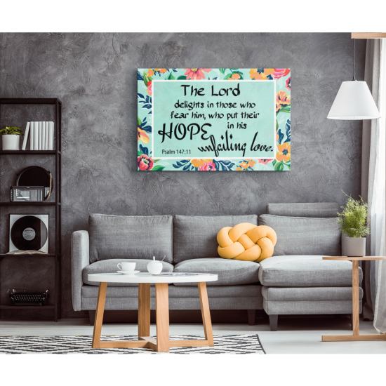 Psalm 14711 The Lord Delights In Those Who Fear Him Canvas Wall Art 1 1