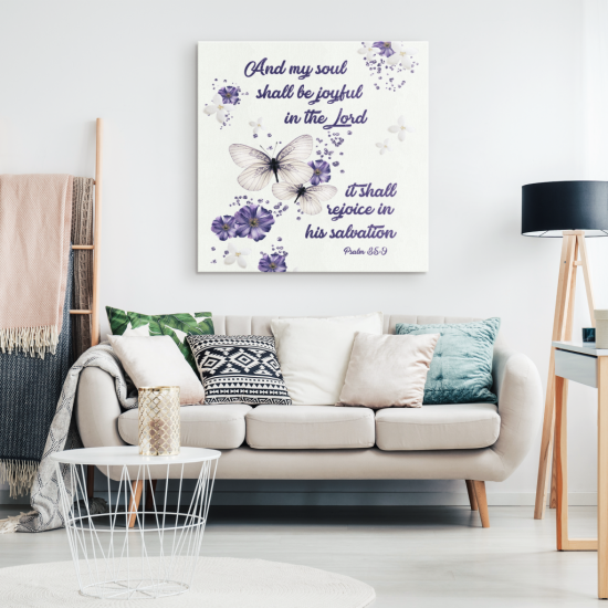 Psalm 359 And My Soul Shall Be Joyful In The Lord...Canvas Wall Art 1