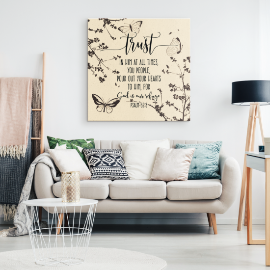 Psalm 628 Trust In Him At All Times Canvas Wall Art 1