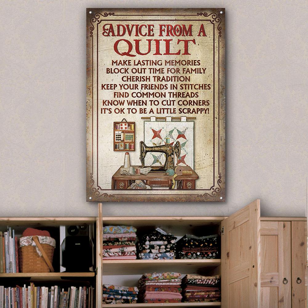Quilting Advice From A Quilt Customized Classic Metal Signs