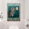 Raccoon Your Butt Napkins My Lady Customized Classic Metal Signs