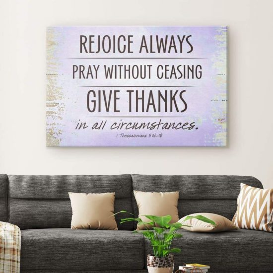Rejoice Always Pray Without Ceasing Bible Verse Wall Art Canvas 1