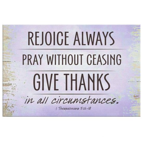 Rejoice Always Pray Without Ceasing Bible Verse Wall Art Canvas 2