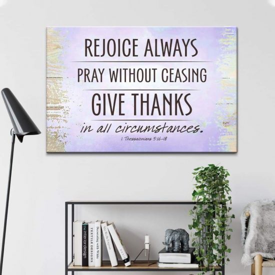 Rejoice Always Pray Without Ceasing Bible Verse Wall Art Canvas