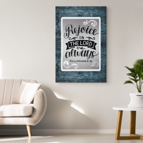 Rejoice In The Lord Always Philippians 4:4 Canvas Wall Art 1 Rejoice In The Lord Always Philippians 44 Canvas Wall Art 1 2