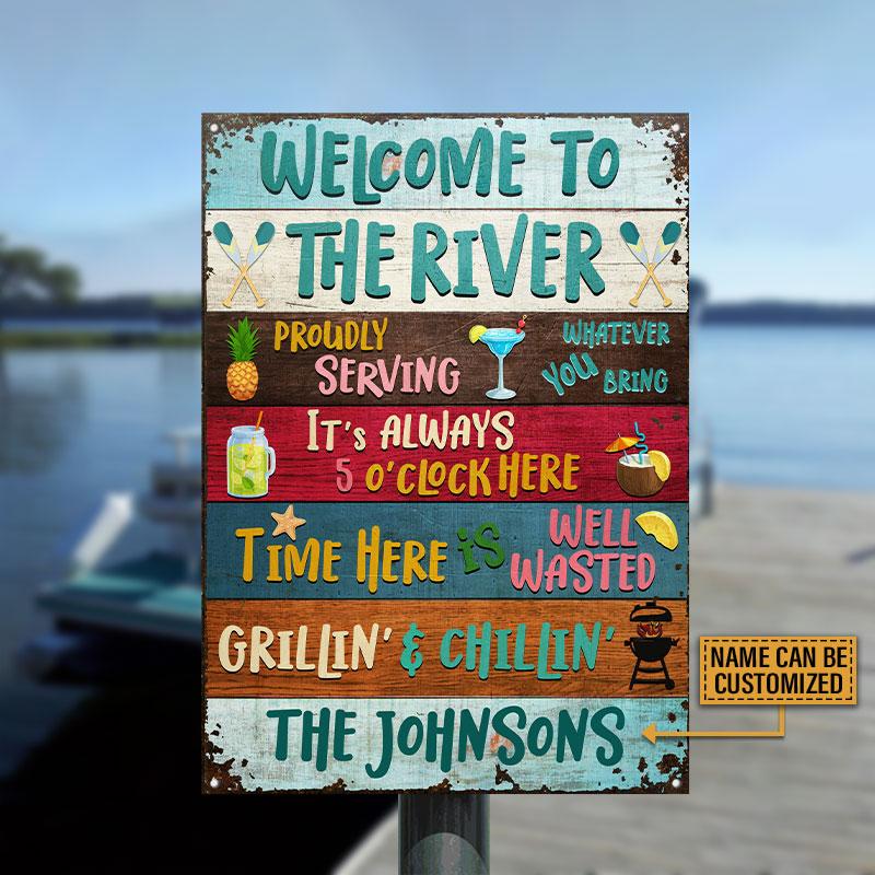 River Welcome To Custom Classic Metal Signs
