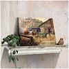 Romantic Couple Cow Kissing And Farmhouse And Tractor And We Lived Happily Ever After Custom Name And Date Farm Farmer Farmhouse Canvas Prints Wall Art Decor