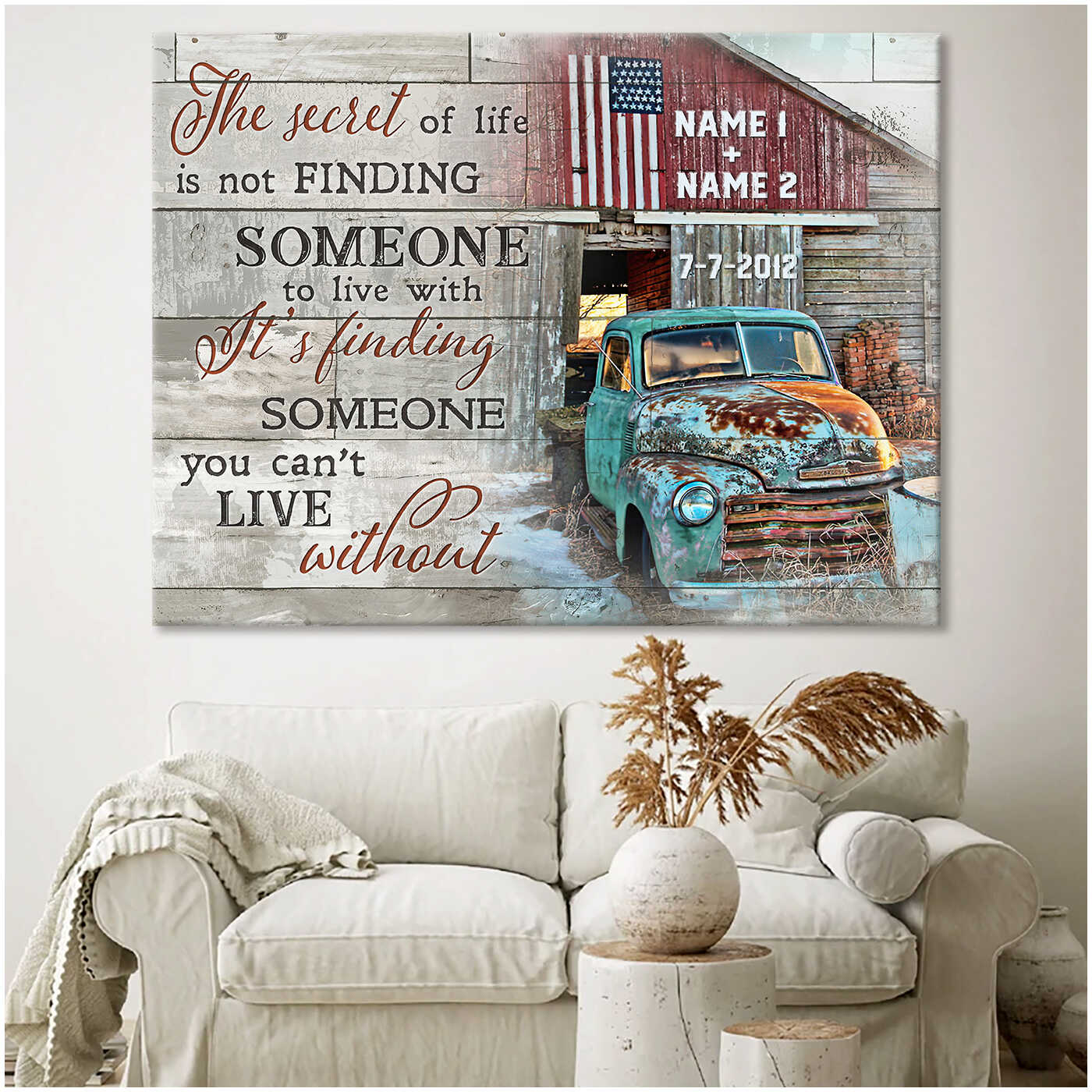 Romantic-Personalized-ItS-Finding-Someone-You-CanT-Live-Without-Custom-Name-And-Date-Old-Barn-And-Pick-Up-Truck-Canvas-Prints-Wall-Art-Decor-1 Romantic Personalized ItS Finding Someone You CanT Live Without Custom Name And Date Old Barn And Pick Up Truck Canvas Prints Wall Art Decor 1