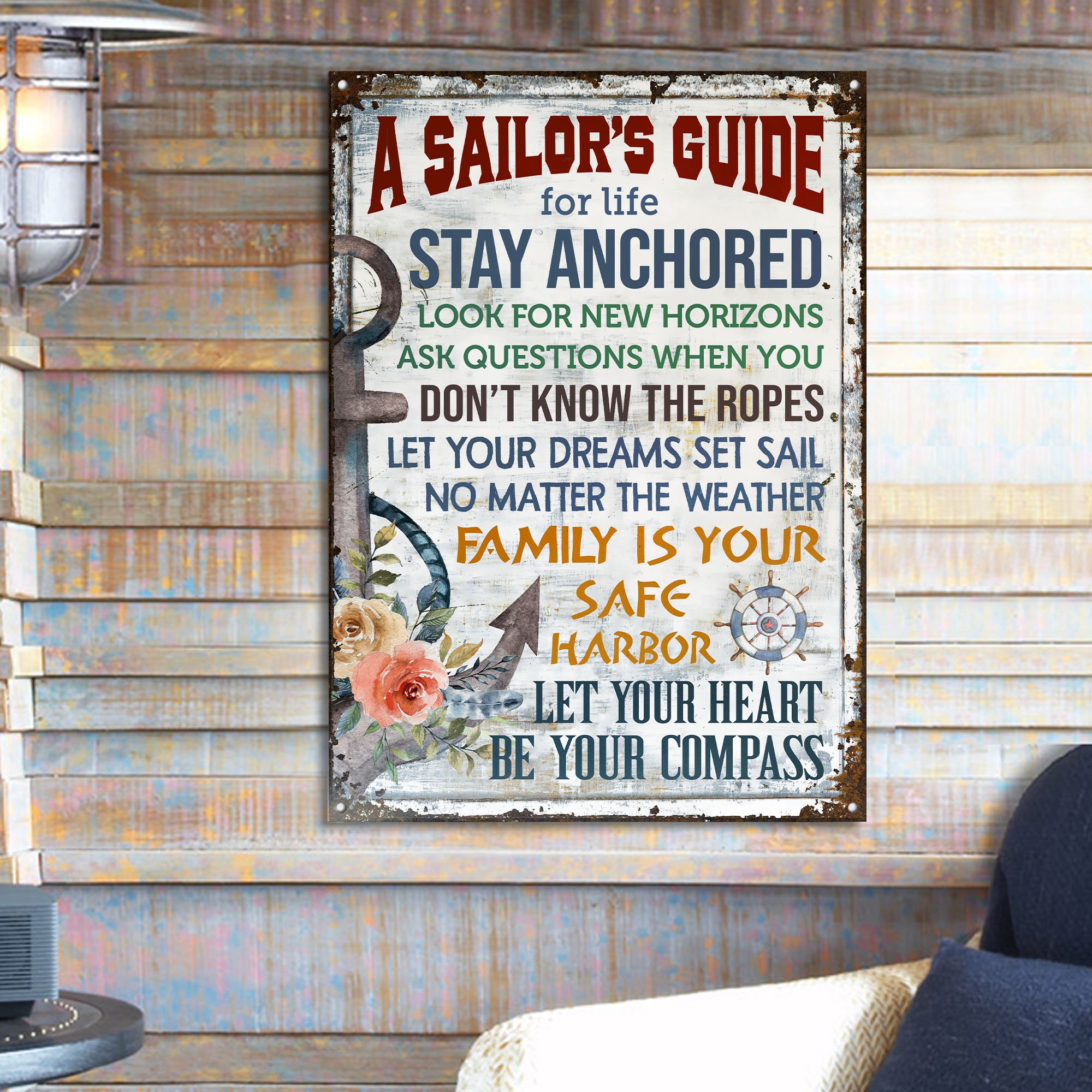 Sailor Guide For Life Customized Classic Metal Signs