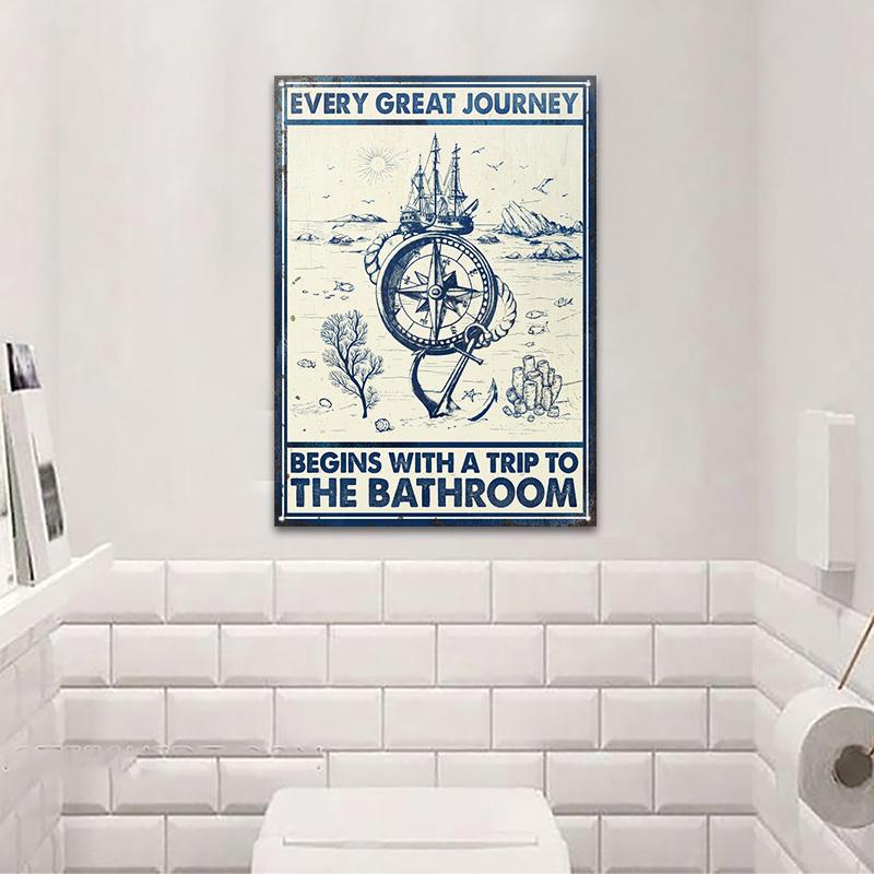 Sailor Trip To The Bathroom Customized Classic Metal Signs