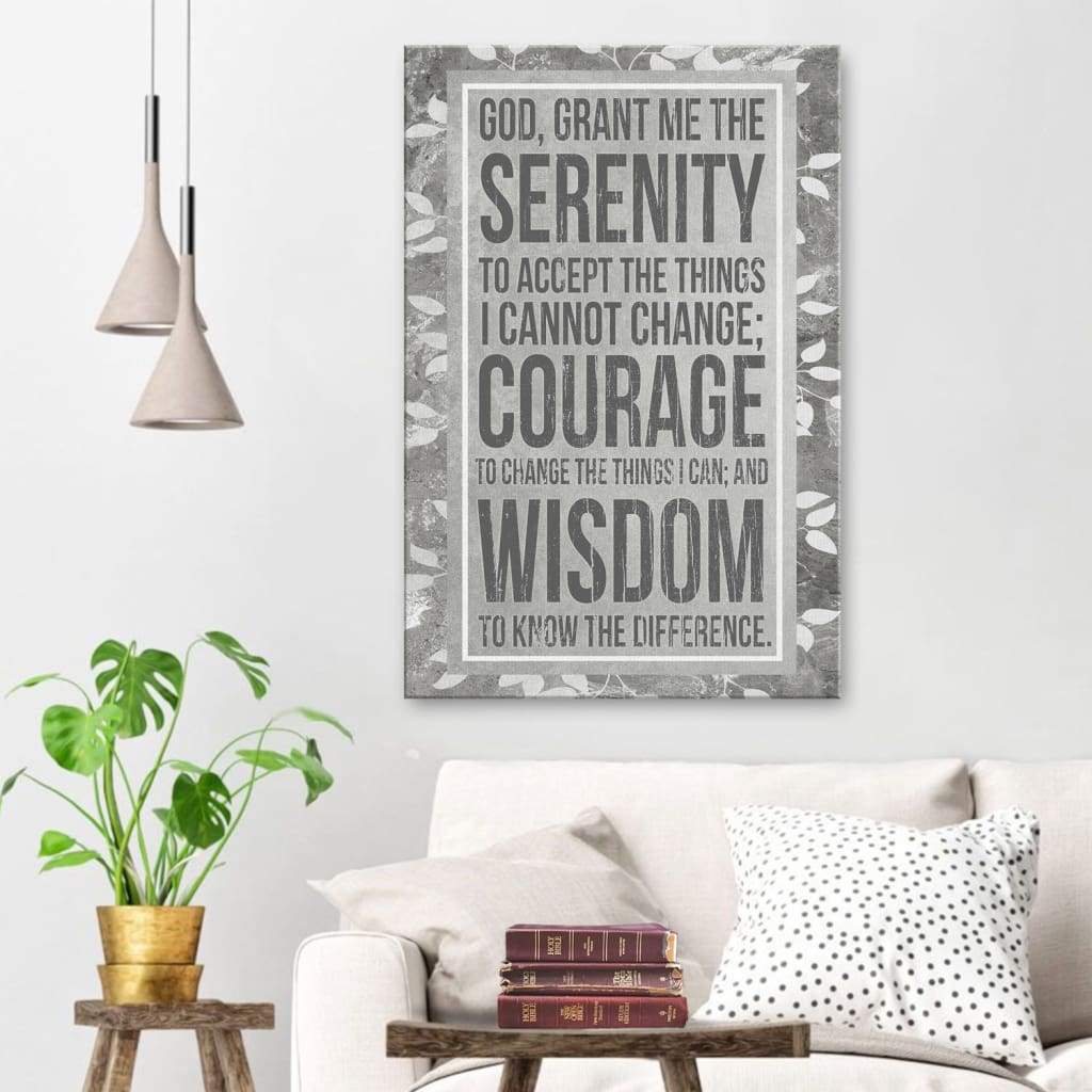 Serenity Prayer Canvas Wall Art - Teehall