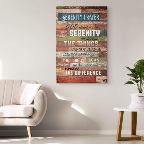 Serenity Prayer Canvas Wall Art Christian Wall Art 1