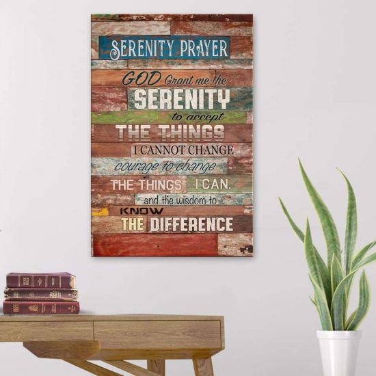 Serenity Prayer Canvas Wall Art - Christian Wall Art