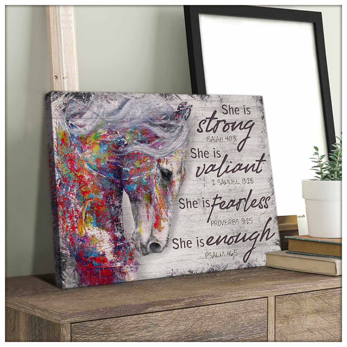She Is Strong Horse Canvas Prints Wall Art Decor