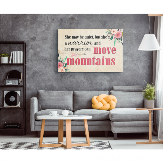 SheS A Warrior And Her Prayers Can Move Mountains Canvas Wall Art 1 2