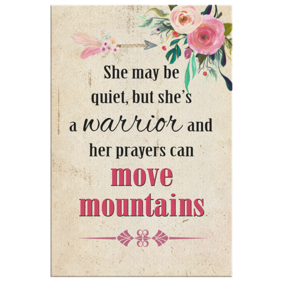 SheS A Warrior And Her Prayers Can Move Mountains Canvas Wall Art 2 1