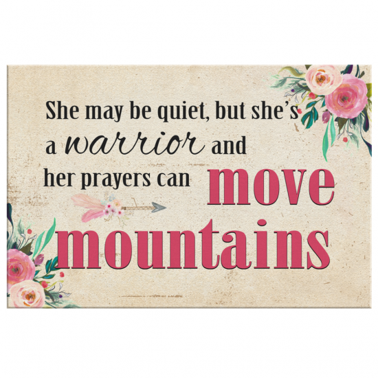 SheS A Warrior And Her Prayers Can Move Mountains Canvas Wall Art 2 2