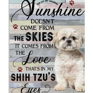 Shih Tzu Dog Canvas You Are My Sunshine Comes From The Love Dog Canvas