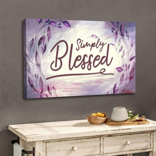 Simply Blessed Canvas Wall Art - Christian Wall Art