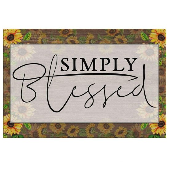 Simply Blessed Sunflower Wall Art Canvas 2